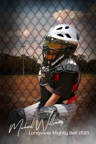 Fenced Field Vert - Youth Sports Posters
